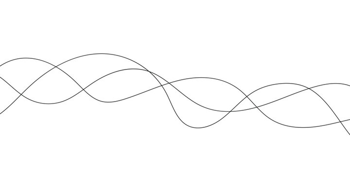simple black three wave line design for banner poster background.