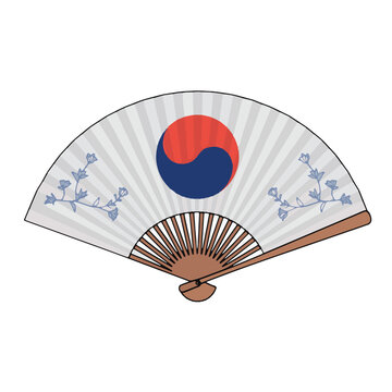 Traditional Korean Fan (Buchae)