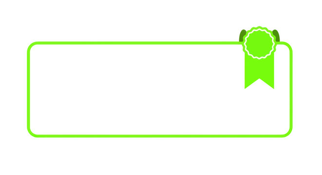 Green Ribbon Banner Frame with Copy Space for Text