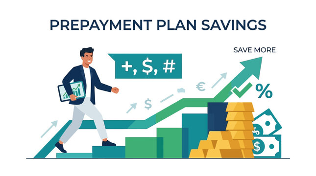 Prepayment Plan Savings  Financial Growth Concept