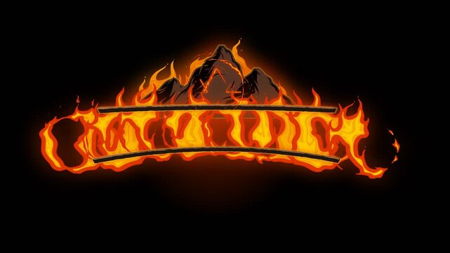 vector illustration cartoon reveal effect title montage with alpha channel