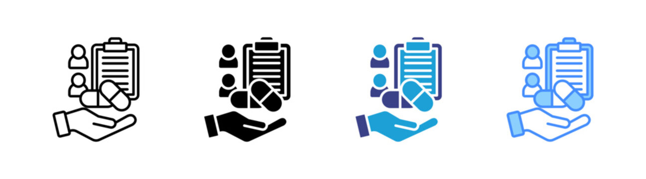 Intervention icon set multiple style collection