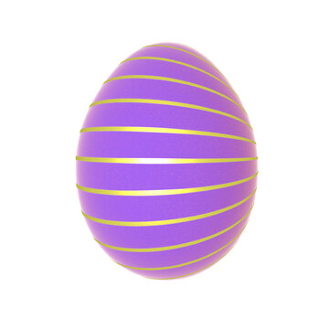 Detailed purple easter egg illustration for design