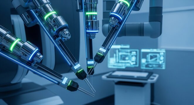 Advanced Robotic Surgical System Performing Minimally Invasive Procedure.