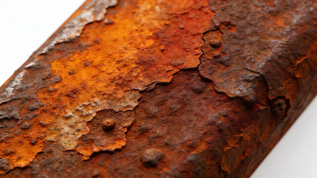 Closeup of rusted metal surface