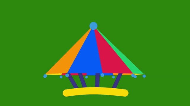 vector illustration of a green and red carpet