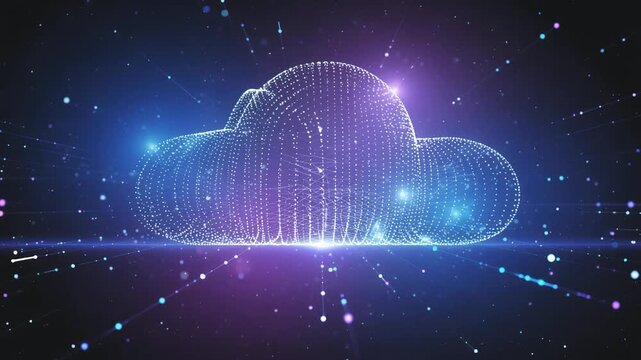 AIデータクラウド空間抽象背景ループ動画