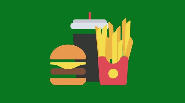 burger and fries