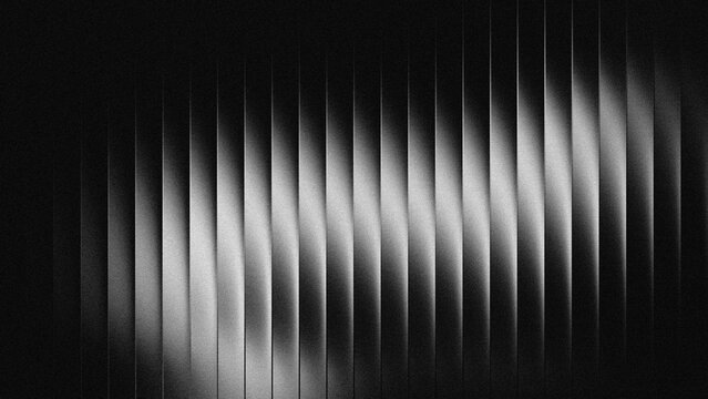 Black white wave fractal glass gradient blurred background, abstract transparent glass trendy wallpaper grainy noise texture.	