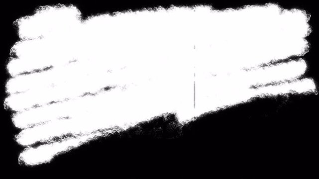 Brush stroke frame animation with grainy texture reveal for overlay. Animated abstract paint smear border with rough powder texture for transition. Textured brush strokes animation with organic reveal