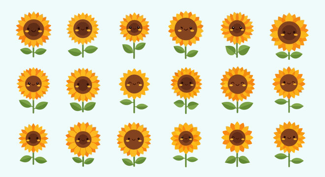 AI and brain computer chip icons collection