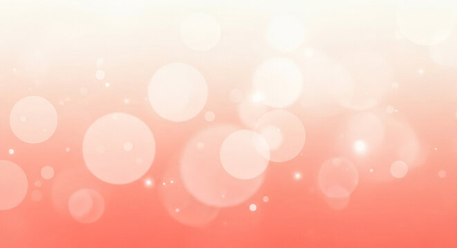 Light Cream Coral Pink Gradient Bokeh Background for Social Media and Website Design