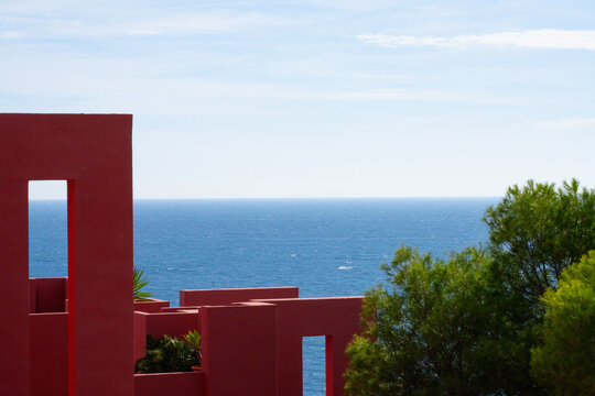 view renting horizon vacation summer sea building nature location red famous architecture - La Muralla Roja - Calpe, Alicante, Spain - 2025
