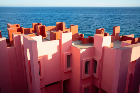 real estate communication rooftop sea vacation luxury view empty perfect facade architecture modern horizon terrace - La Muralla Roja - Calpe, Alicante, Spain - 2025