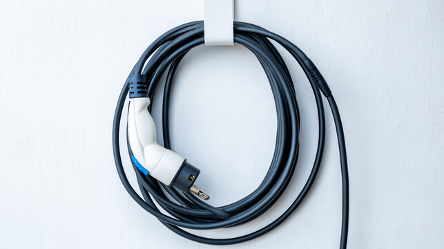 Tangle-Free Coiled Power Cable for Efficient Indoor Wiring and Home Utility Solutions