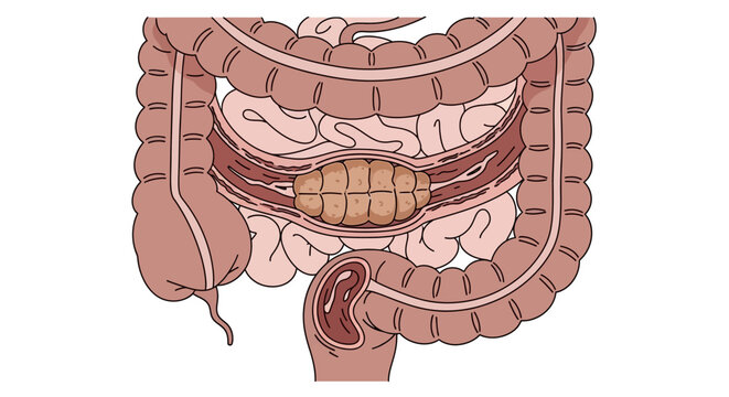 Human Large Intestine Anatomy.