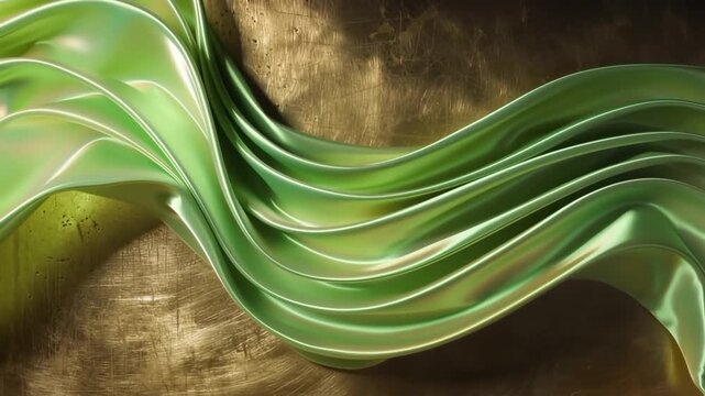 Green leafy material on brown surface.
