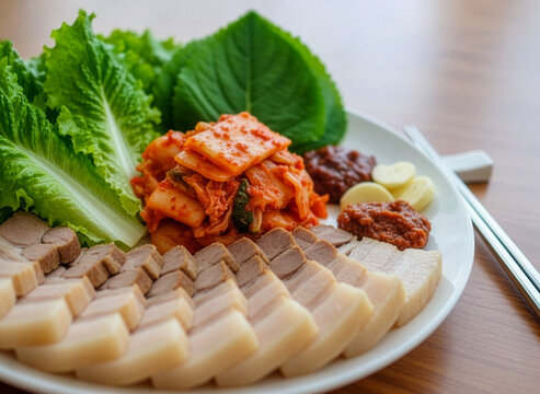 韓国茹で豚料理ポッサム2