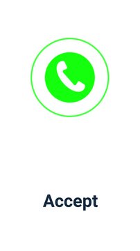 Incoming Call Notification Icons Accept on Green Screen 4K Animation
