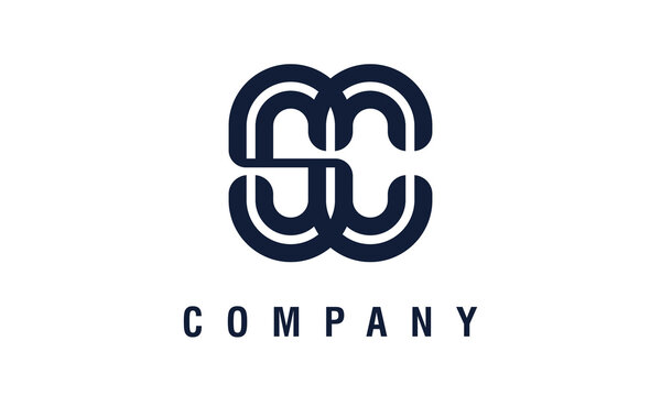 Monogram SC Letter Logo Design for Corporate Brand Identity