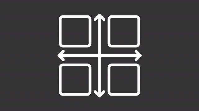 4-Quadrant Matrix Grid Business Animation Transparent