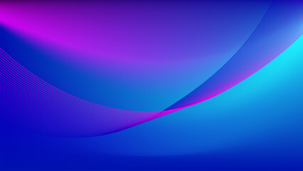 Fototapeta premium Wavy blended lines with blue and purple gradient mesh abstract background nice for wallpaper or banner