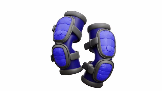 3d animation baseball protective knee shin guards sport