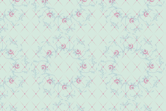 Seamless Pattern  (5)Lavender islamic geometric diamond seamless pattern with delicate pink star motifs on a soft textured background