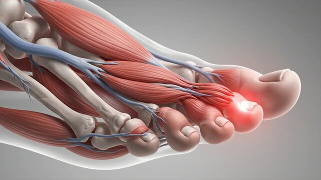 Human Foot Big Toe Pain Medical Concept