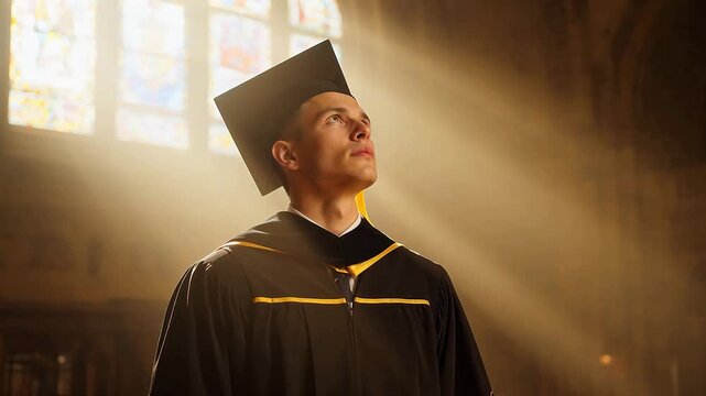 Graduate in academic gown and cap for Contemporary Lifestyle and Visual Storytelling