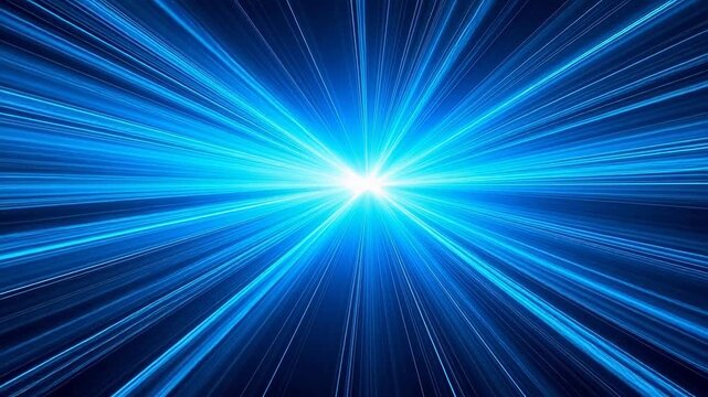 Blue light rays emanating from center representing Generative AI and Creative Energy