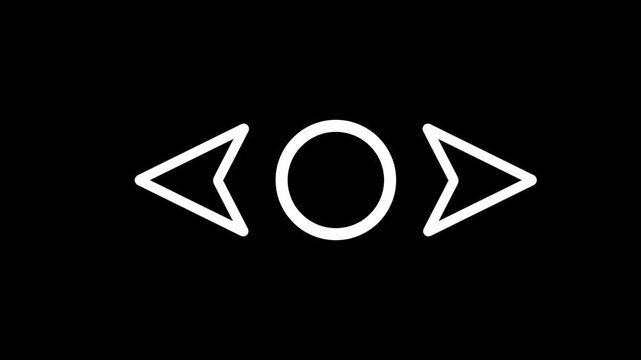 Previous Play Next Media Control Icons on Black Background. Navigation Arrows with Circle Button UI Symbol. Media Player Controls Minimal Line Icon Set