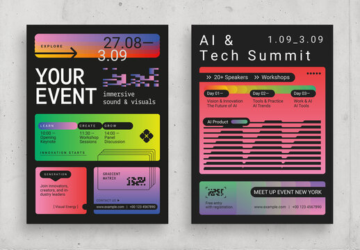 Modern Event Poster with Vibrant Gradients