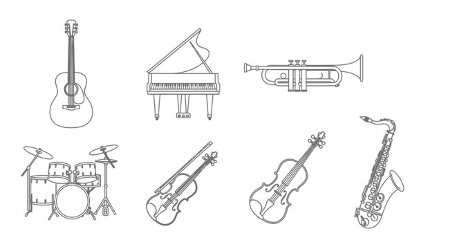 Musical instruments for orchestra performance 7.