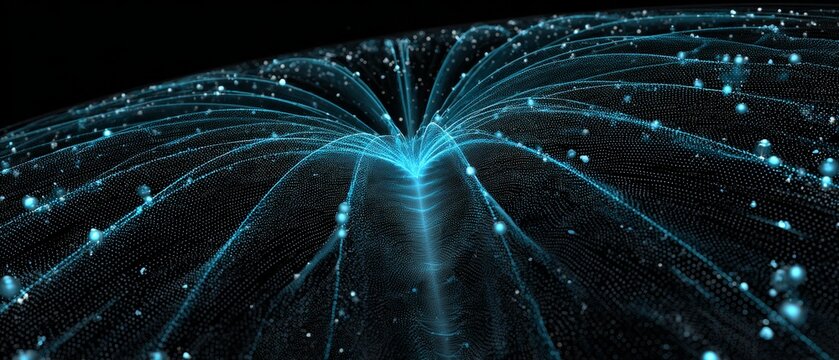 Blue line networking internet showing in digital illustration cyberspace