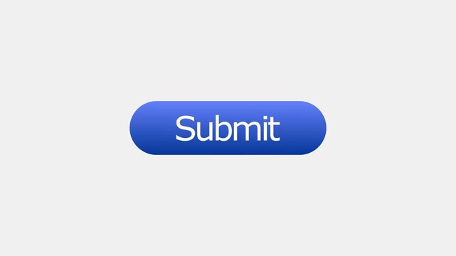Blue submit button with a subtle shadow on a light background