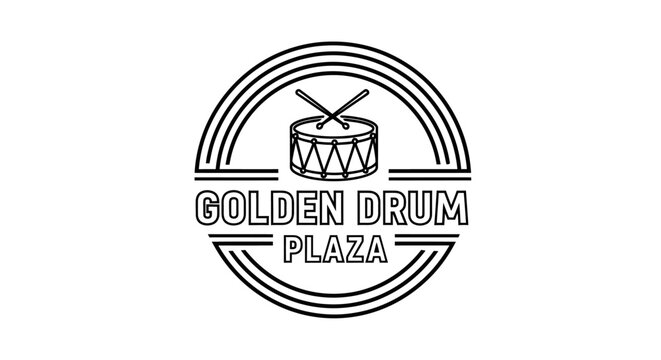 Golden Drum Logo Design.