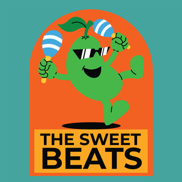 Funky_mango_shaking_maracas_music_mascot