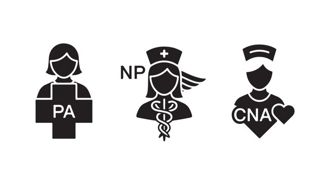 Medical Professional Icons for Healthcare Concepts and Medical Staff Symbols