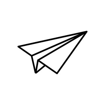 Paper Plane Send Message Icon for Communication Email Chat and Mobile App Vector