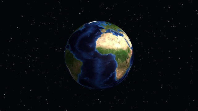 Earth Zoom Animation Focusing on Thessaloniki Greece with Population Data