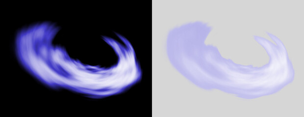 abstract purple smoke swoosh, curved energy trail, dynamic lavender swirl, purple motion blur effect, futuristic speed swoosh, isolated energy trail, digital light swirl, lavender velocity curve. © Noy