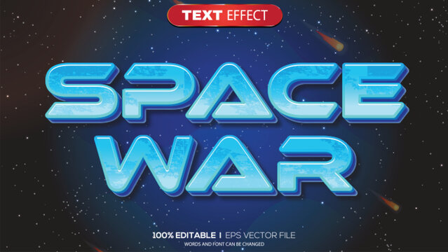 3d text effect space theme