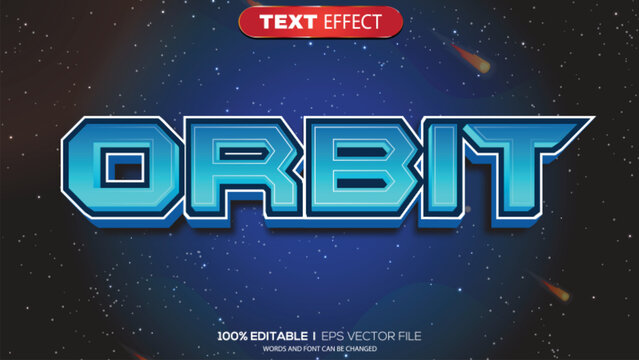 3d text effect orbit theme