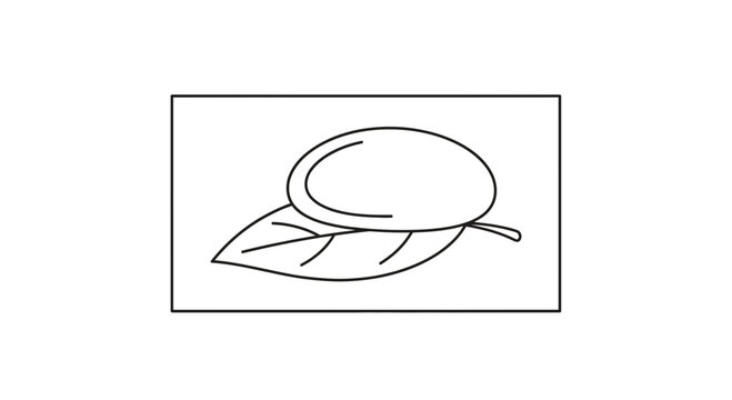 Natural Soap Bar on a Green Leaf - Organic Skincare and Eco-Friendly Concept