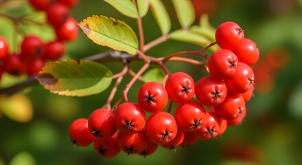 Fototapeta premium red berries on a branch