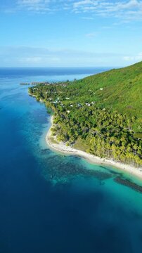 flying high over Moorea lagoon