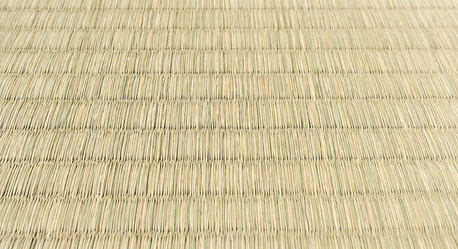 Traditional Japanese Tatami Mat Texture Woven Straw Background