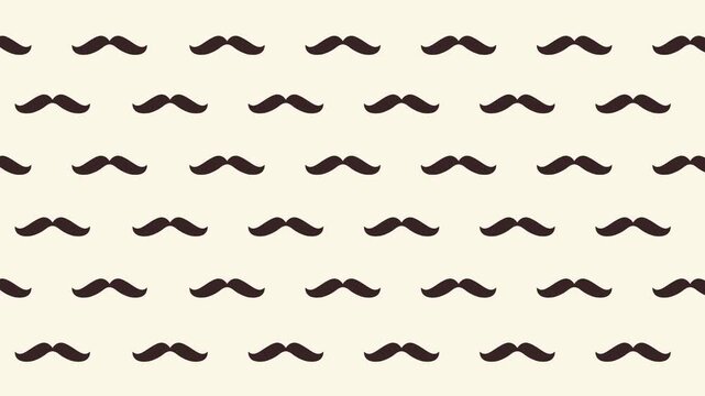 Black white Mustache seamless pattern background