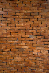Fototapeta premium Red brick wall of cozy house,home interior design,beautiful living room,minimal home concept.